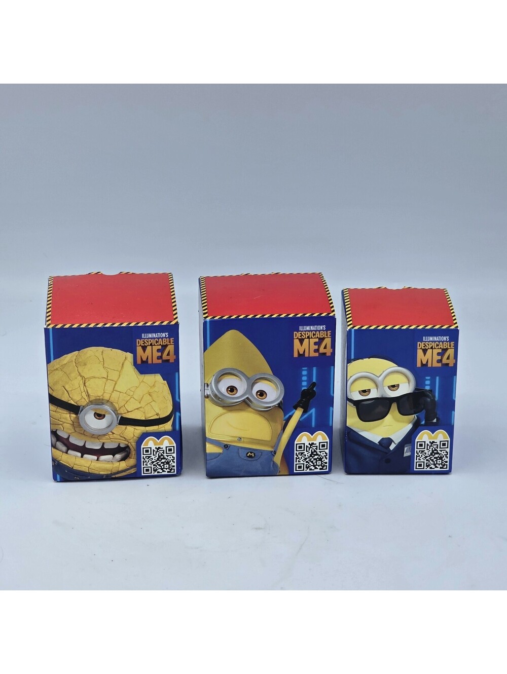 2024 McDonalds Despicable Me 4 Happy Meal Toy Lot of 3 Minions New in Box